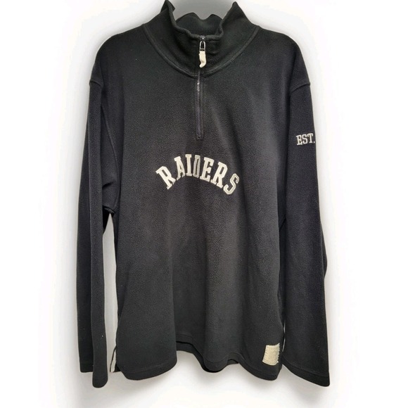 Reebok Other - Vintage Reebok Gridiron NFL Oakland Raiders Black 1/4 Zip Fleece Xl